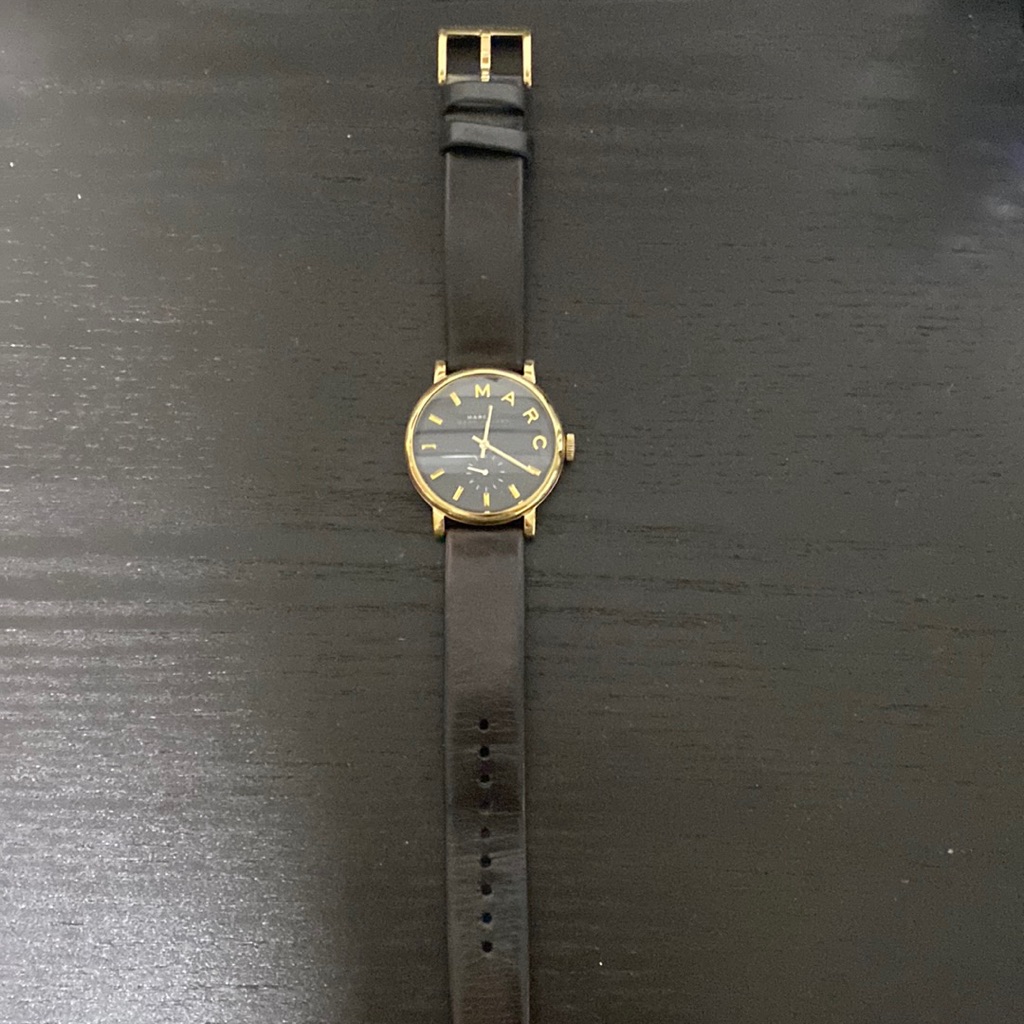 Black (Gold Hardware) Marc By Marc Jacobs Watch.